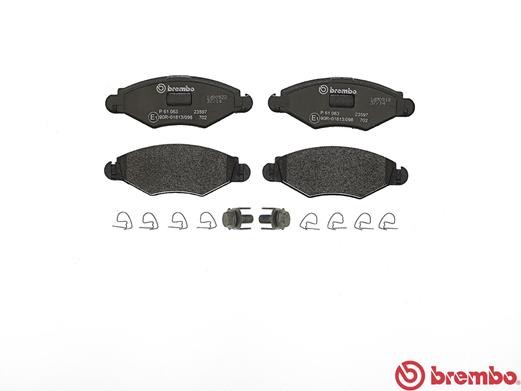 Комплект тормозных колодок, диско P61063 BREMBO