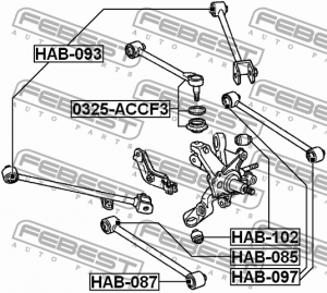 Рычаг подвески HAB-087 FEBEST