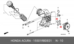 Прокладка, выпускной трубопровод 15501RBDE01 HONDA