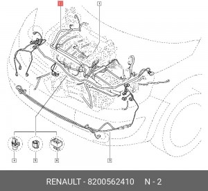 Жгут проводов 8200562410 RENAULT