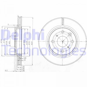 Тормозной диск BG3976 DELPHI