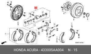Колесный тормозной цилиндр 43300SAA004 HONDA