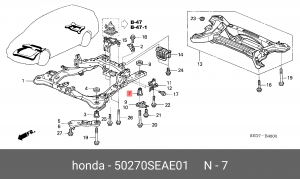 Сайлентблок подрамника 50270SEAE01 HONDA