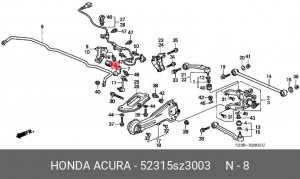 Втулка стабилизатора 52315-SZ3-003 HONDA