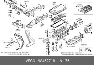 Клапан возврата ОГ 98452718 IVECO