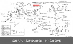 Лямбда-зонд 22690AA69A SUBARU