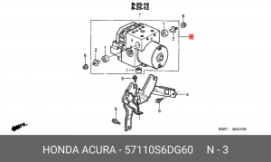 Гидроагрегат, тормозная система 57110S6DG60 HONDA