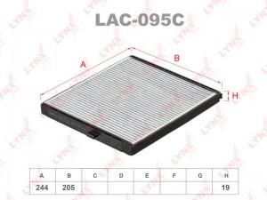 Фильтр салона LAC-095C LYNXAUTO