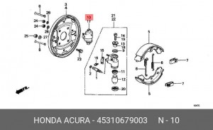 Колесный тормозной цилиндр 45310679003 HONDA