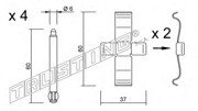 Комплектующие, колодки дискового тормоза KIT084 TRUSTING