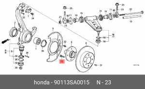Шпилька ступицы колеса 90113SA0015 HONDA