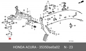 Выключатель фонаря сигнала торможения 35350SE0A02 HONDA