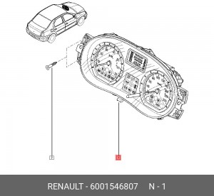 Комбинация приборов 6001546807 RENAULT