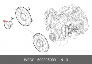 Сцепление, вентилятор радиатора 500395009 IVECO
