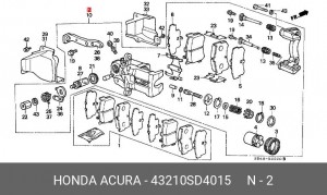 Тормозной суппорт 43210SD4015 HONDA