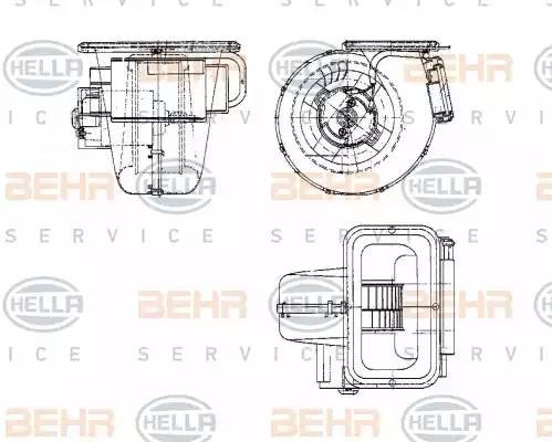 Электродвигатель, вентиляция салона 8EW009158621 HELLA