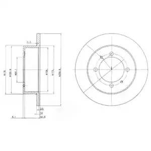 Тормозной диск BG3609 DELPHI