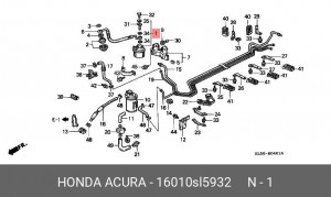 Топливный фильтр 16010SL5932 HONDA