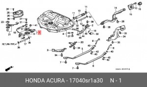 Топливный насос 17040-SR1-A30 HONDA