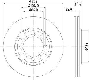 Тормозной диск MDC782 MINTEX