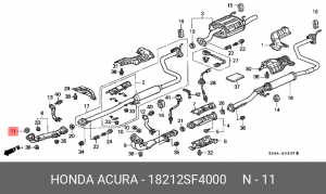 Прокладка, выпускной трубопровод 18212SF4000 HONDA