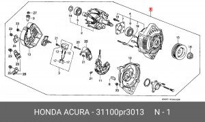 Генератор 31100PR3013 HONDA
