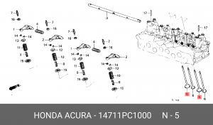 Впускной клапан 14711PC1000 HONDA