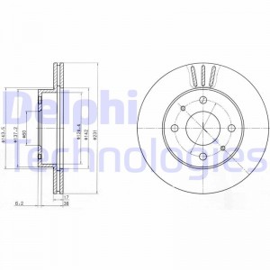 Тормозной диск BG4047 DELPHI
