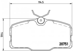 Комплект тормозных колодок, диско P 50 006 BREMBO