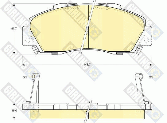 Комплект тормозных колодок, диско 6109959 GIRLING