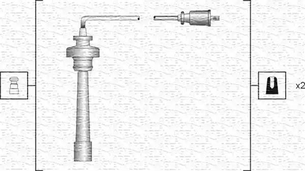 Ккомплект проводов зажигания 941318111192 MAGNETI MARELLI