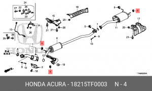 Резинка крепления глушителя 18215TF0003 HONDA