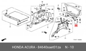Обшивка багажника 84640SAET01ZA HONDA