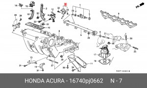Регулятор давления подачи топлива 16740PJ0662 HONDA