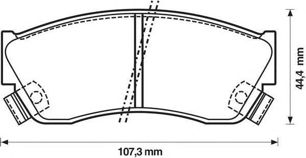 Комплект тормозных колодок, диско 572179B BENDIX JURID