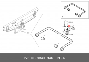 Подвеска, стабилизатор 98431946 IVECO