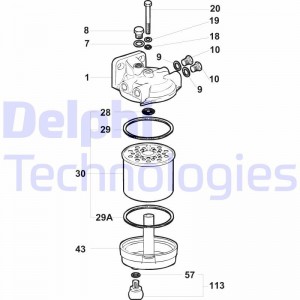 Топливный фильтр 5838B050 DELPHI