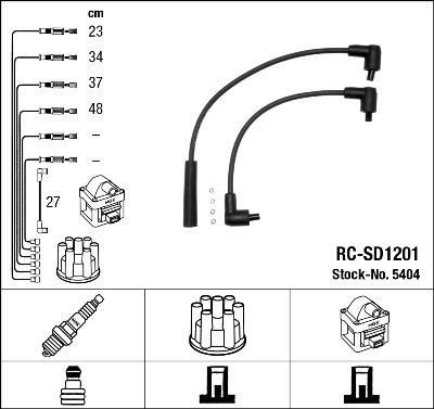 Ккомплект проводов зажигания 5404 NGK NTK