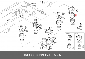 Кожух пневматической рессоры 8139068 IVECO