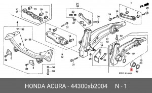 Подшипник ступицы колеса 44300SB2004 HONDA