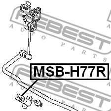 Втулка стабилизатора MSB-H77R FEBEST