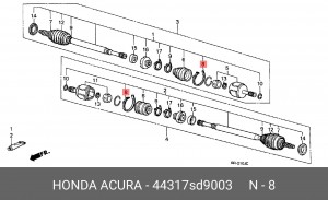 Деталь 44317SD9003 HONDA