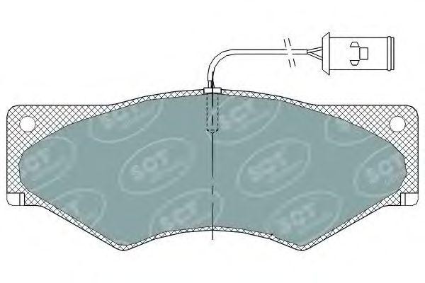 Комплект тормозных колодок, диско SP319 SCT