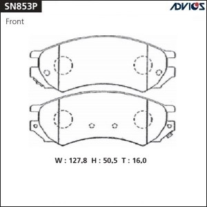 Колодки тормозные дисковые SN853P ADVICS