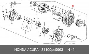 Генератор 31100PE0003 HONDA