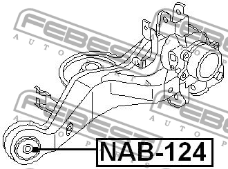 Рычаг подвески NAB-124 FEBEST