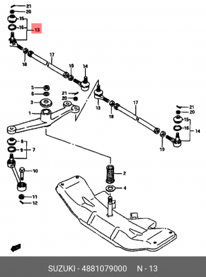 Наконечник поперечной рулевой тяги 48810-79000 SUZUKI