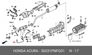Лямбда-зонд 36531PNFG01 HONDA