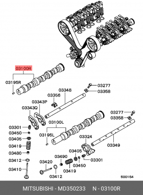 Распредвал MD350233 MITSUBISHI