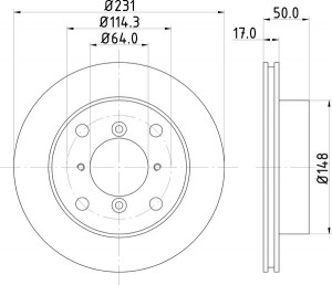 Тормозной диск MDC791 MINTEX